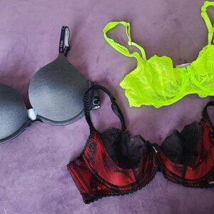 Lot of 3 34B Victoria's Secert Calvin Klein Bras